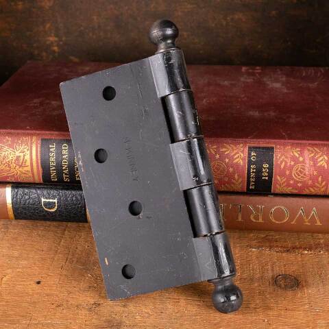 #53731 4 1/2" Salvaged Steel Door Hinge Hardware image 5