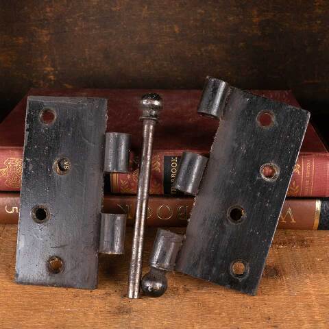 #53731 4 1/2" Salvaged Steel Door Hinge Hardware image 8