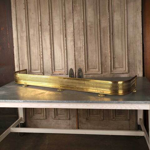 #53815 62x13 Antique Brass Fireplace Fender image 6