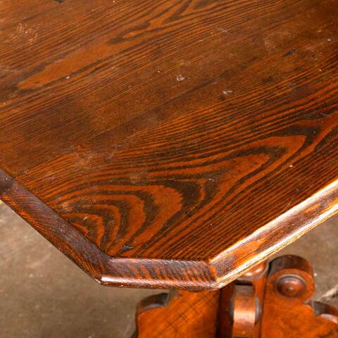 #53819 32x23 Antique Wood Parlor Table image 2