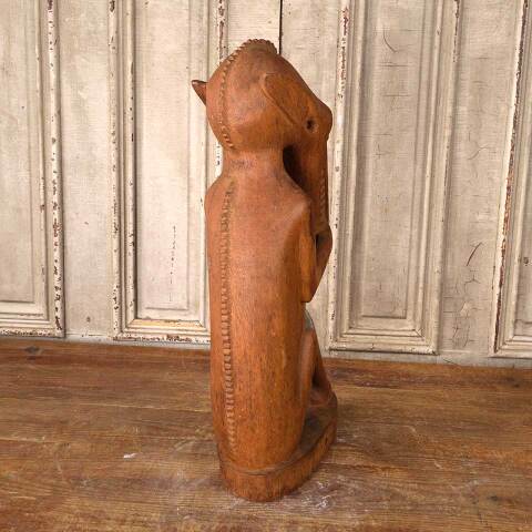 #53882 Antique Hand Carved Wood Sculpture image 8