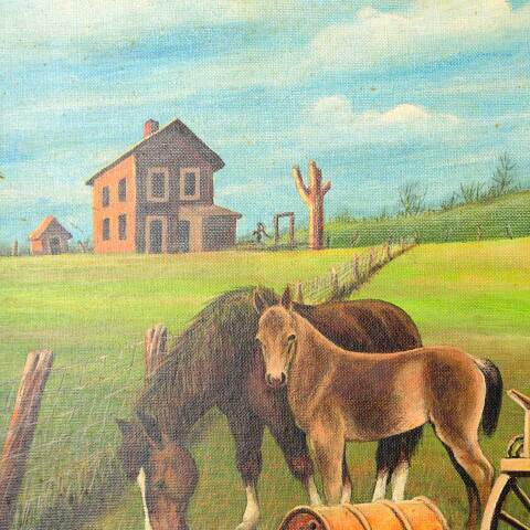 #53892 Original Pastoral Painting by Frank R. Sammet image 5