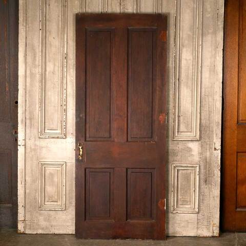 #53903 32x79 Antique 4 Panel Wood Entry Door image 6