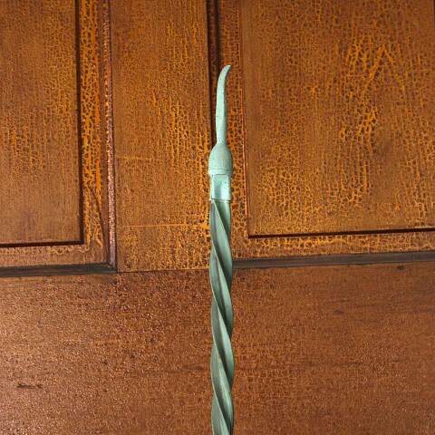 #53904 Antique Lightning Rod & Wrought Iron Stand image 8