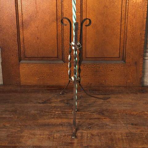 #53905 Antique Lightning Rod & Wrought Iron Stand image 5
