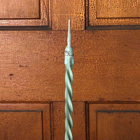 #53905 Antique Lightning Rod & Wrought Iron Stand image 6