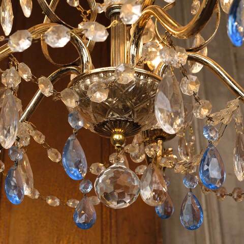 #53917 Vintage 5 Bulb Chandelier Light Fixture image 7