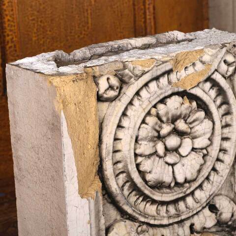 #53933 Antique Terra Cotta Peruna Building Ornament image 3