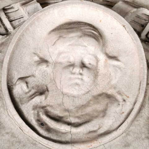 #53941 Antique Terra Cotta Peruna Building Ornament image 5