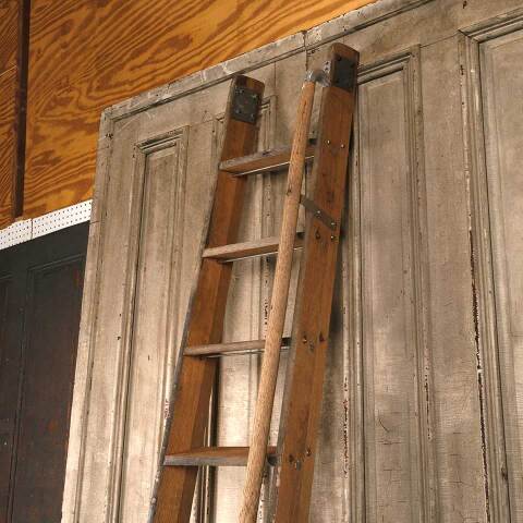 #53961 9 Rung Oak Wood Library Step Ladder image 3