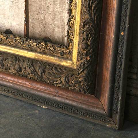 #53970 28x32 Antique Wood & Gesso Picture Frame image 4