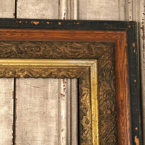 #53970 28x32 Antique Wood & Gesso Picture Frame image 7