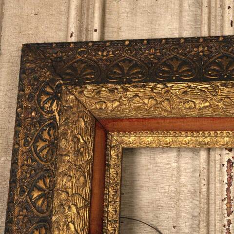 #53971 33x37 Antique Wood & Gesso Picture Frame image 2