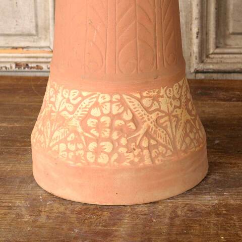 #53974 Terra Cotta Garden Birdbath Pedestal Base image 2