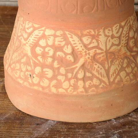 #53974 Terra Cotta Garden Birdbath Pedestal Base image 5