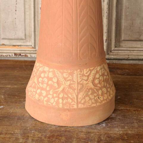 #53974 Terra Cotta Garden Birdbath Pedestal Base image 6