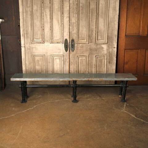 #53979 80" Salvaged Gym Locker Room Bench image 2
