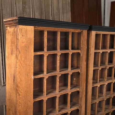 #53980 Antique Wood 36 Cubby Sorting Cabinets image 3