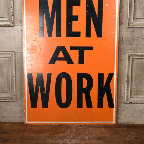 #53983 32x48 Vintage MEN AT WORK Wall Sign image 6