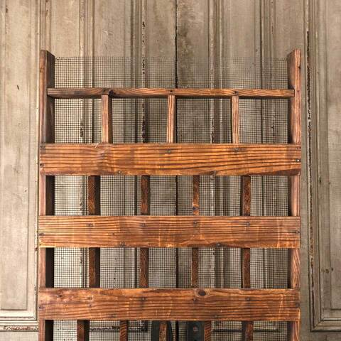 #53992 30x72 Primitive Pine Wood Parts Bin Cabinet image 3