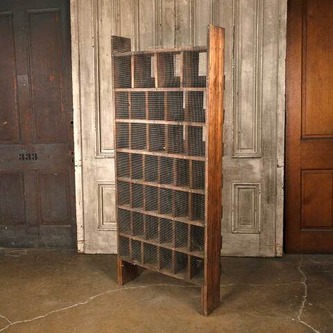 #53992 30x72 Primitive Pine Wood Parts Bin Cabinet image 6