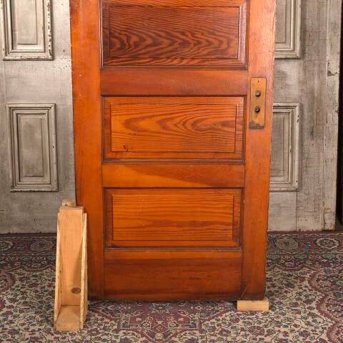 #54000 29x80 Antique 5 Panel Interior Pine Door image 3