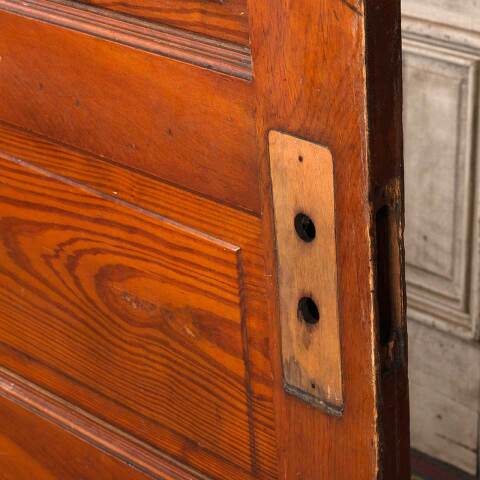 #54000 29x80 Antique 5 Panel Interior Pine Door image 4