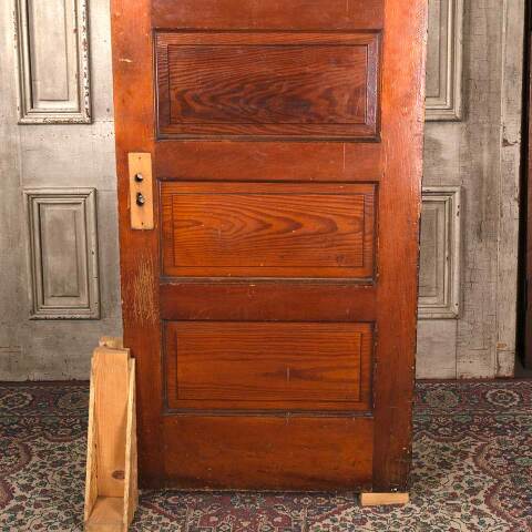 #54000 29x80 Antique 5 Panel Interior Pine Door image 7