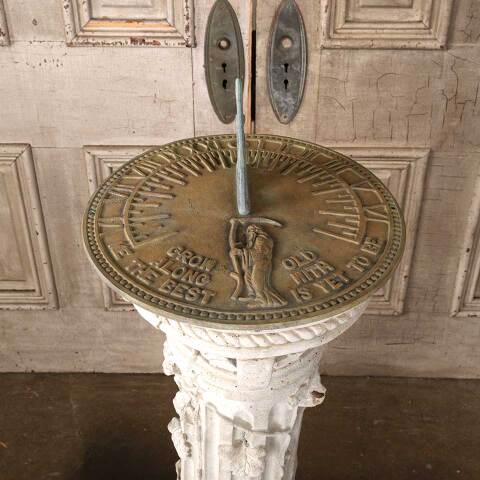 #54009 Garden Sundial & Ornate Concrete Pedestal image 2