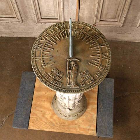 #54009 Garden Sundial & Ornate Concrete Pedestal image 4