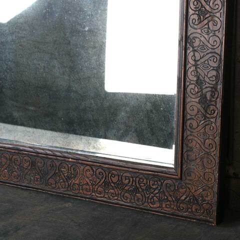 #54011 28x51 Wood Framed Beveled Glass Mirror image 3