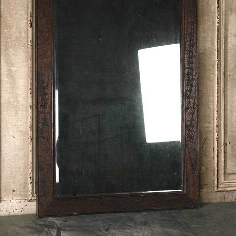 #54011 28x51 Wood Framed Beveled Glass Mirror image 6