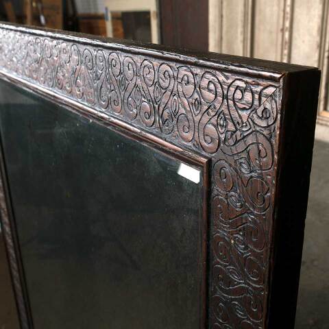 #54011 28x51 Wood Framed Beveled Glass Mirror image 7