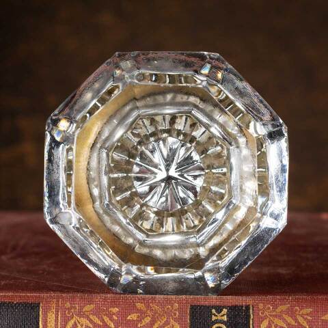 #54022 Antique Octagonal Glass Doorknobs Hardware image 2