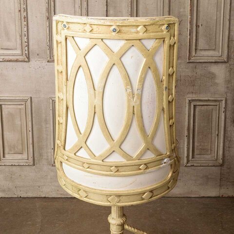 #54036 Vintage Cast Metal Barstool with Backrest image 5