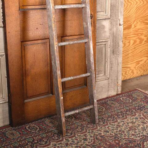 #54044 16x91 Antique Eight Rung Wood Ladder image 5