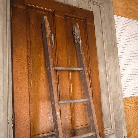 #54045 16x85 Antique Six Rung Wood Ladder image 2