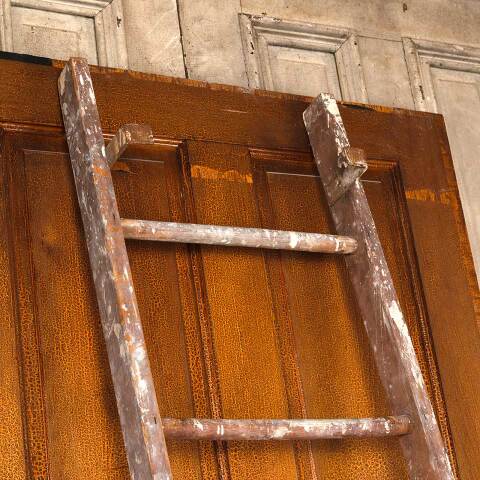 #54046 19x94 Antique Seven Rung Wood Ladder image 4