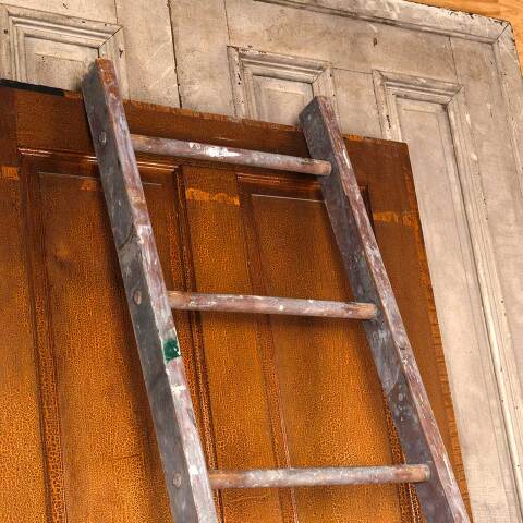 #54048 20x98 Antique Eight Rung Wood Ladder image 3
