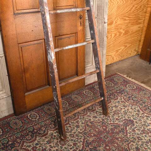#54048 20x98 Antique Eight Rung Wood Ladder image 4