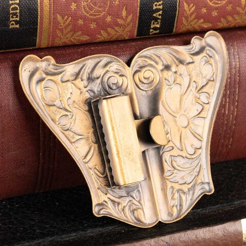 #54065 Art Nouveau Stamped Brass Sash Buckle image 5