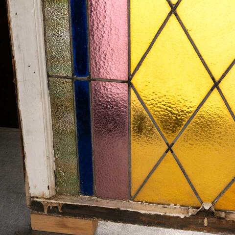 #54073 28x40 Antique Stained Glass Window image 8