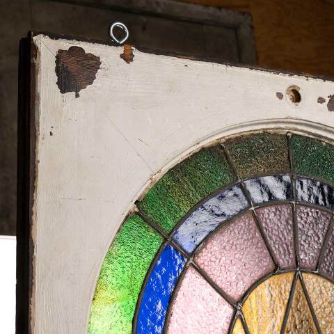 #54074 25x39 Antique Stained Glass Window image 2