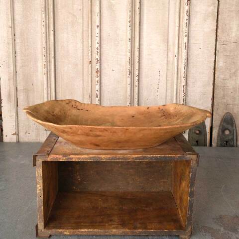 #54080 Primitive Wood Dough Bowl image 5