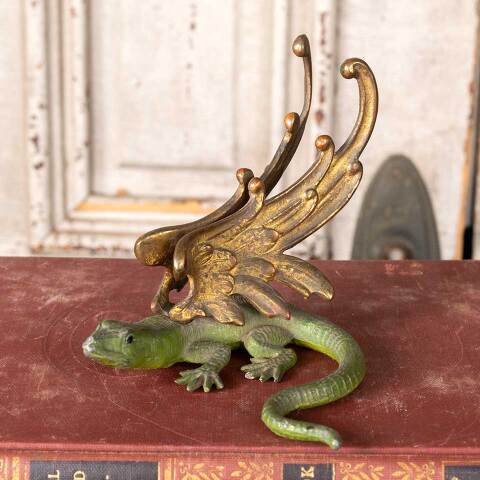 #54087 Cast Brass Winged Lizard image 4