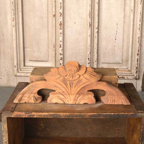#54090 Antique Carved Wood Furniture Ornament image 2