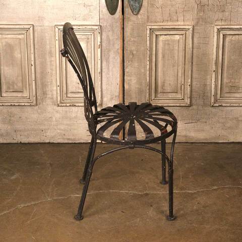 #54096 Vintage Francois Carre Metal Garden Chair image 6