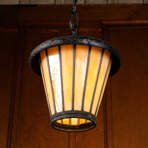 #54105 9" Antique Cast Iron Pendant Light Fixture image 3