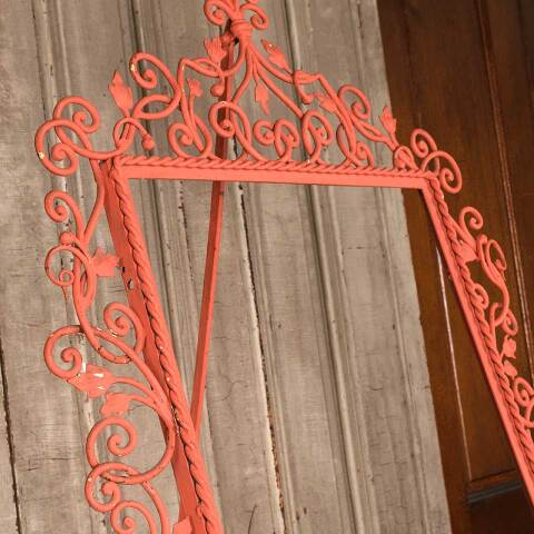 #54106 Vintage Ornate Metal Easel Picture Frame image 5