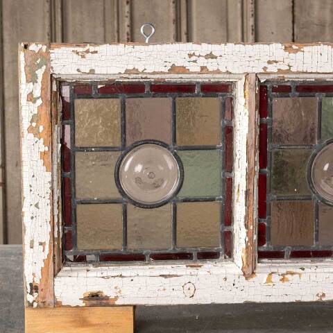 #54123 39x12 Antique Colored Leaded Glass Window image 7
